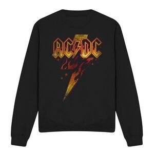 AC/DC Unisex Adult Fire Bolt Sweatshirt / Black